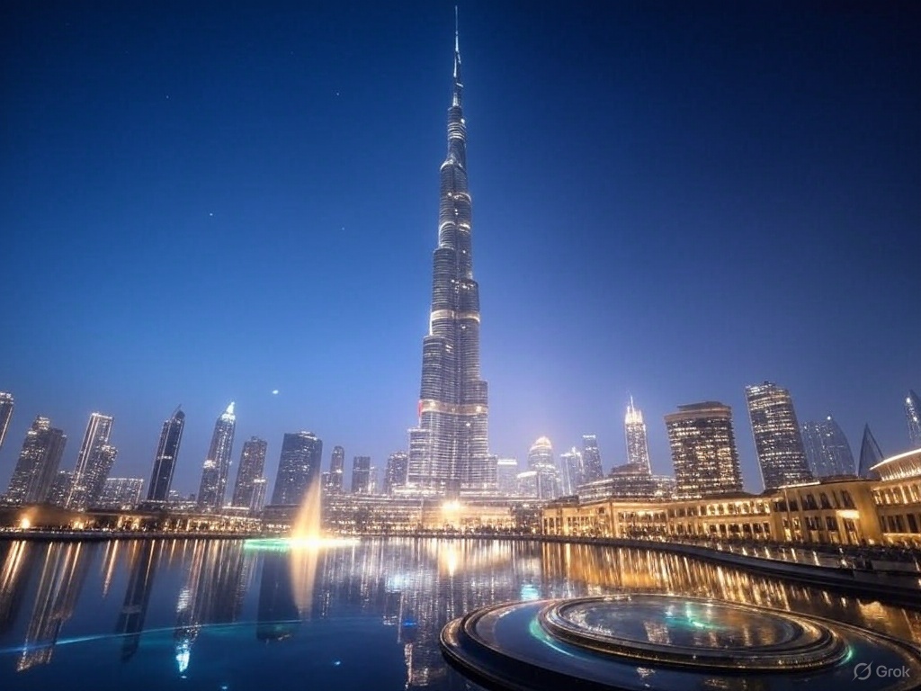 Burj Khalifa with Dubai Fountain