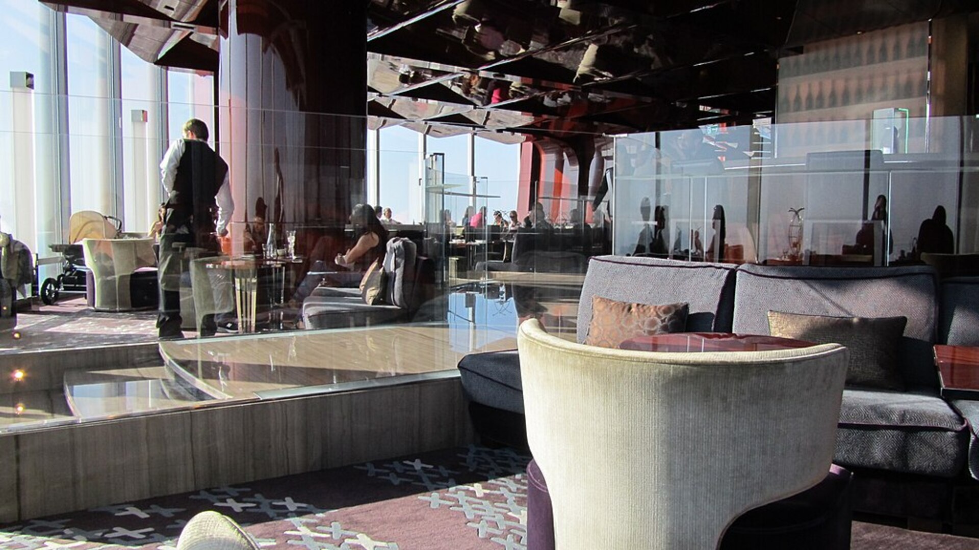 Fine dining at At.mosphere restaurant in Burj Khalifa