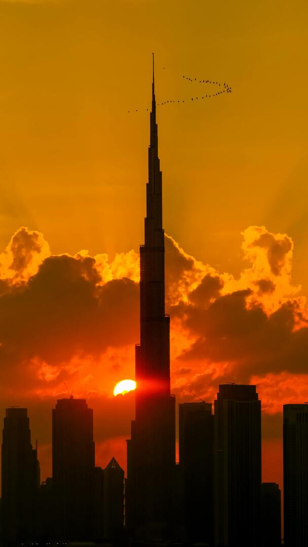 Burj Khalifa sunset view